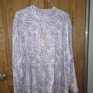 Paisley Pattern Long Sleeve Top